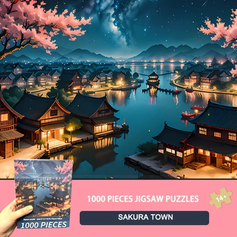 Puzzle 1000pcs Sakura Town