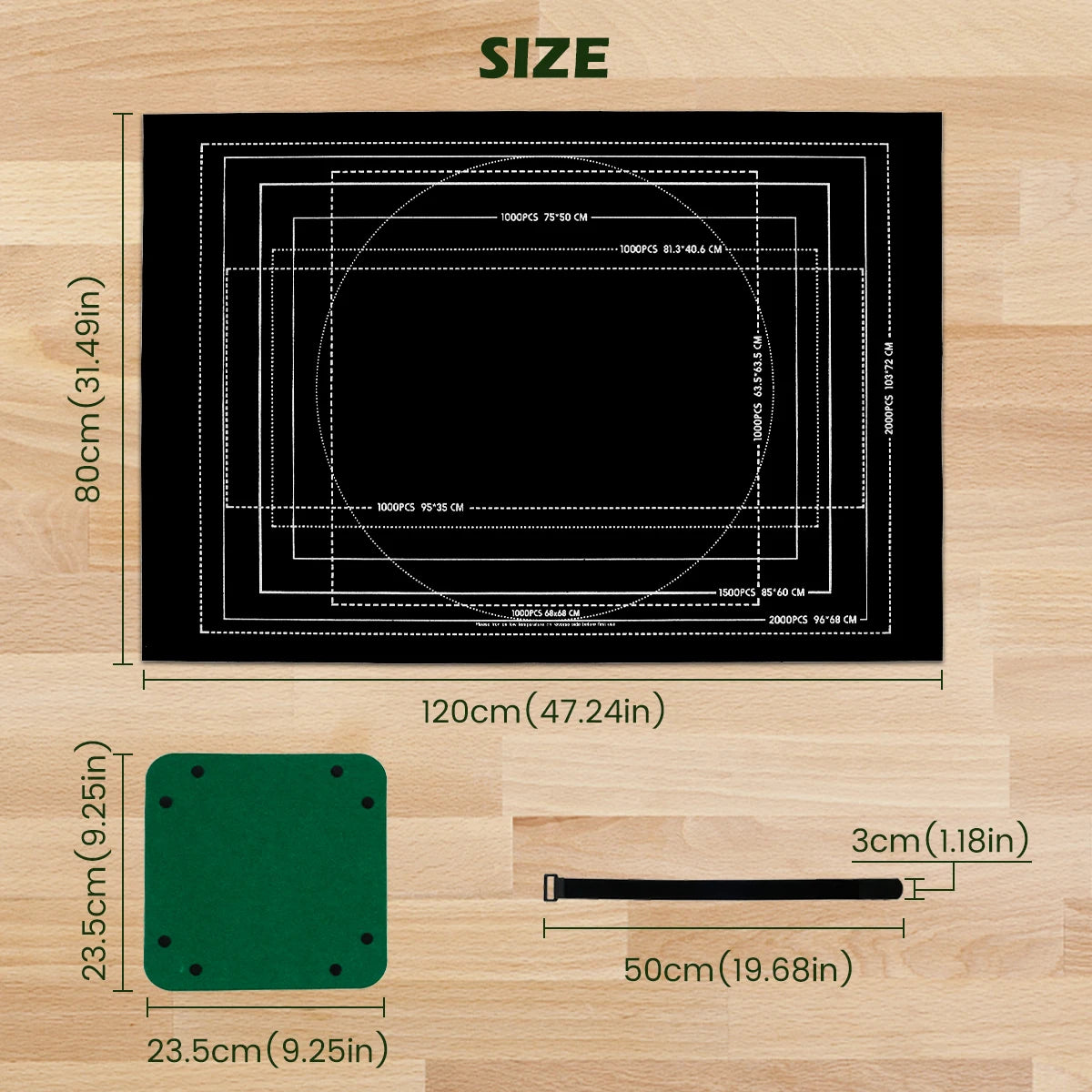 Tapis de Jeu et de Rangement pour Puzzles - Roulez et Rangez Facilement