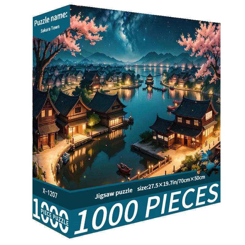 Puzzle 1000pcs Sakura Town
