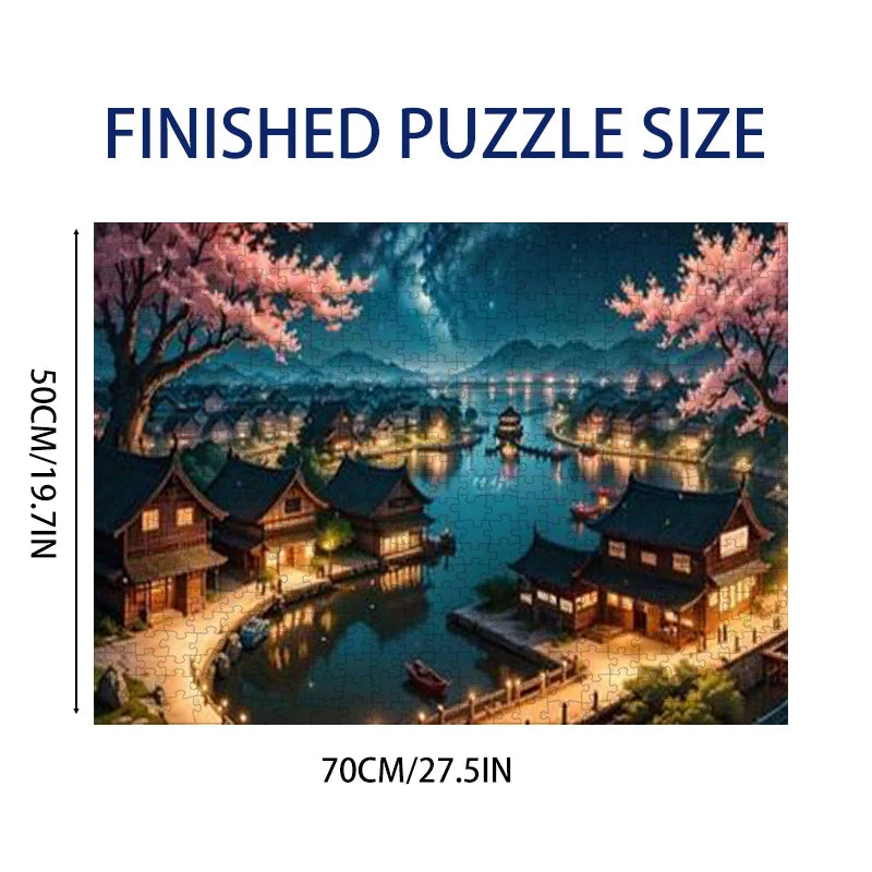 Puzzle 1000pcs Sakura Town