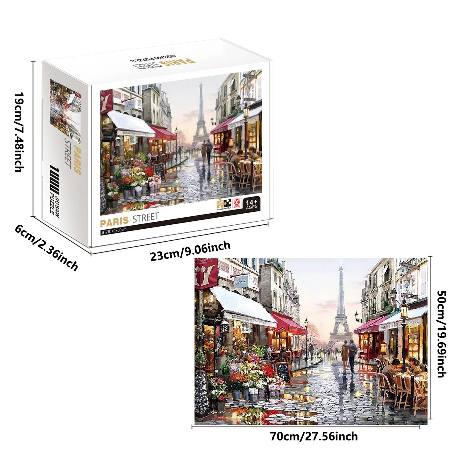 Puzzle 1000 Pieces - Les rues de Paris